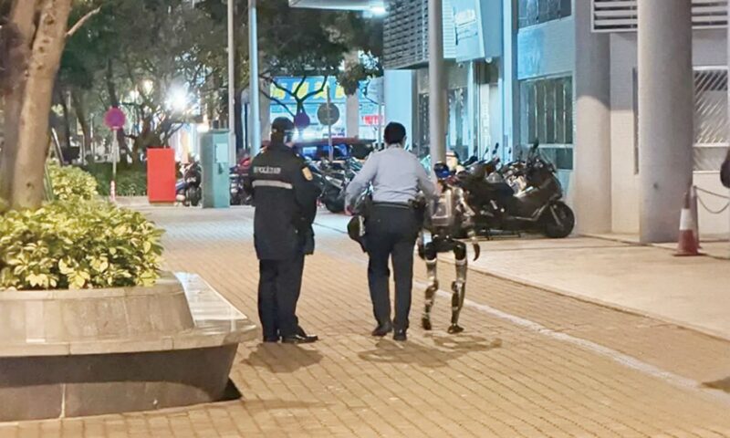 Momente ridicole cu roboții chinezești. Unul a trebuit „reținut” de polițiști pentru că a speriat o bătrână
