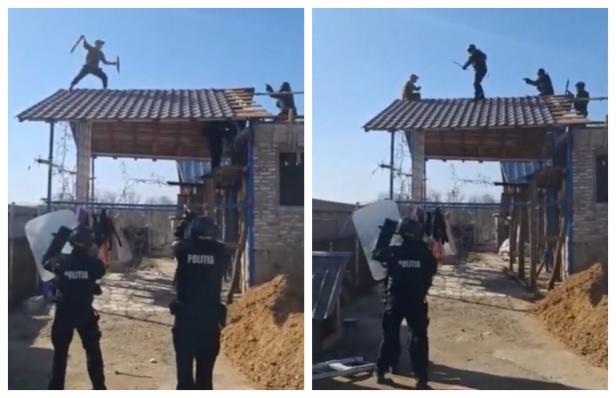 Un bărbat înarmat cu o sabie a fost împușcat în picior după ce a atacat un polițist în Poiana Lacului